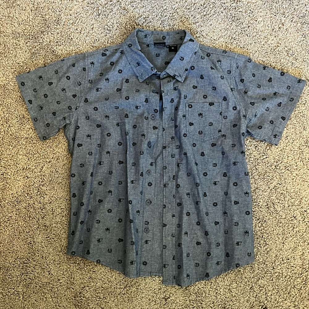 Star Wars Short Sleeve Dress Shirt: XL